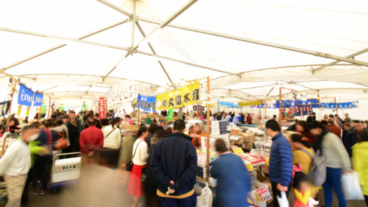 水産加工祭会場内