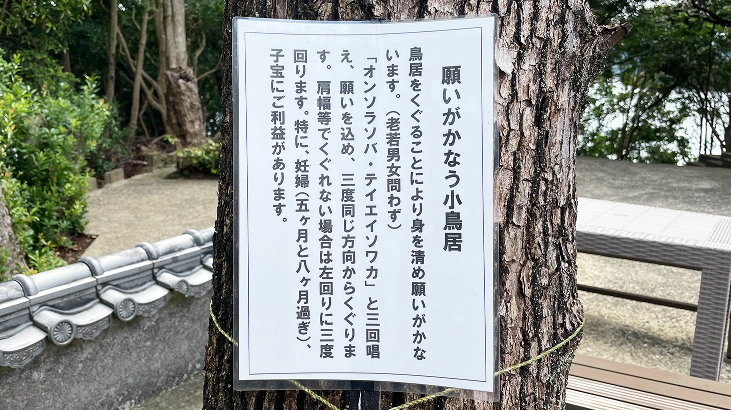 淡島神社の小鳥居の説明
